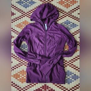 Women's Purple Reversible Zip up Jacket. Sz 8.